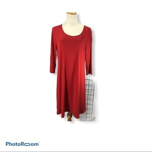 Chico’s True Red Fit N Flare Stretch Dress